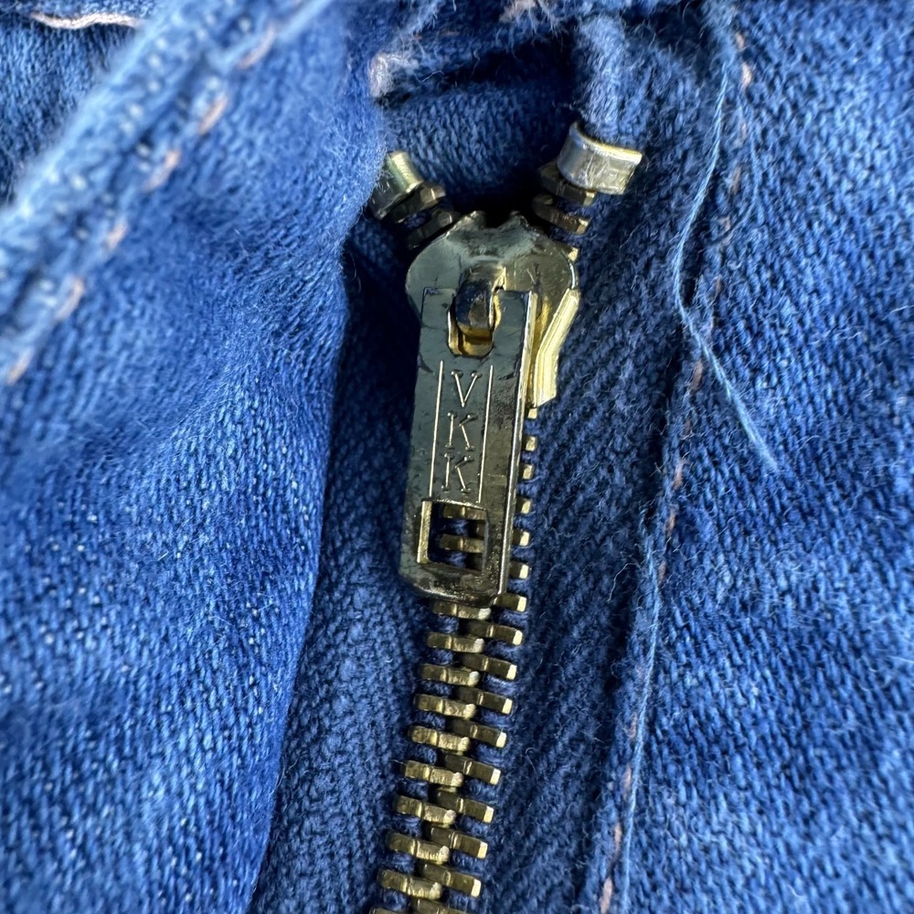 Vintage 70s Bell Bottom Jeans Womens 7/8 Fits 24x33 Blue Denim Flare - Picture 5 of 16